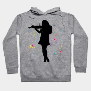 Violinist colorful music Hoodie